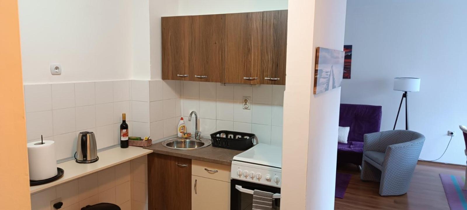 Lovely Square Purple Velvet Apartman Szkopje